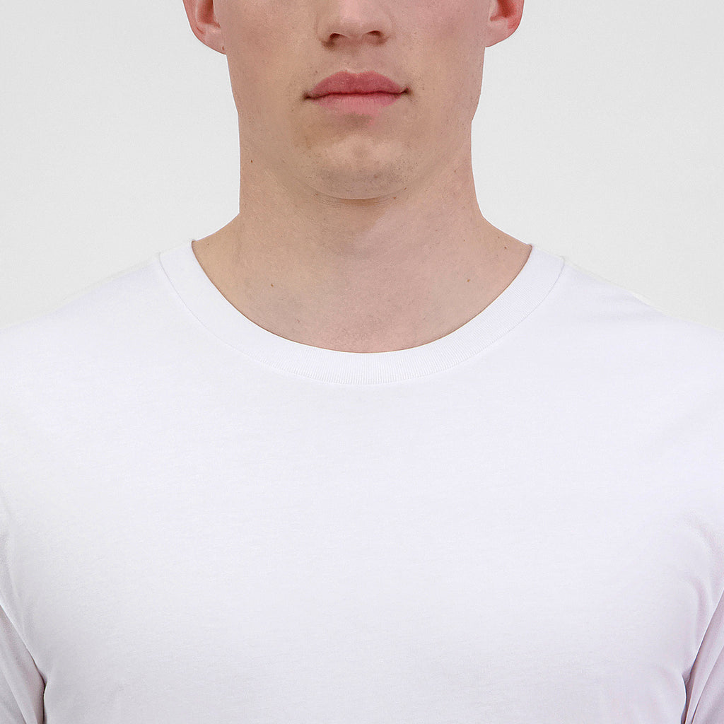White Mens Basis Short Sleeve Tee