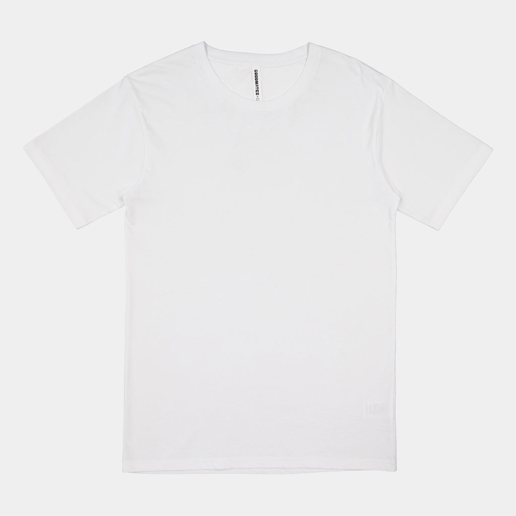 White Mens Basis Short Sleeve Tee