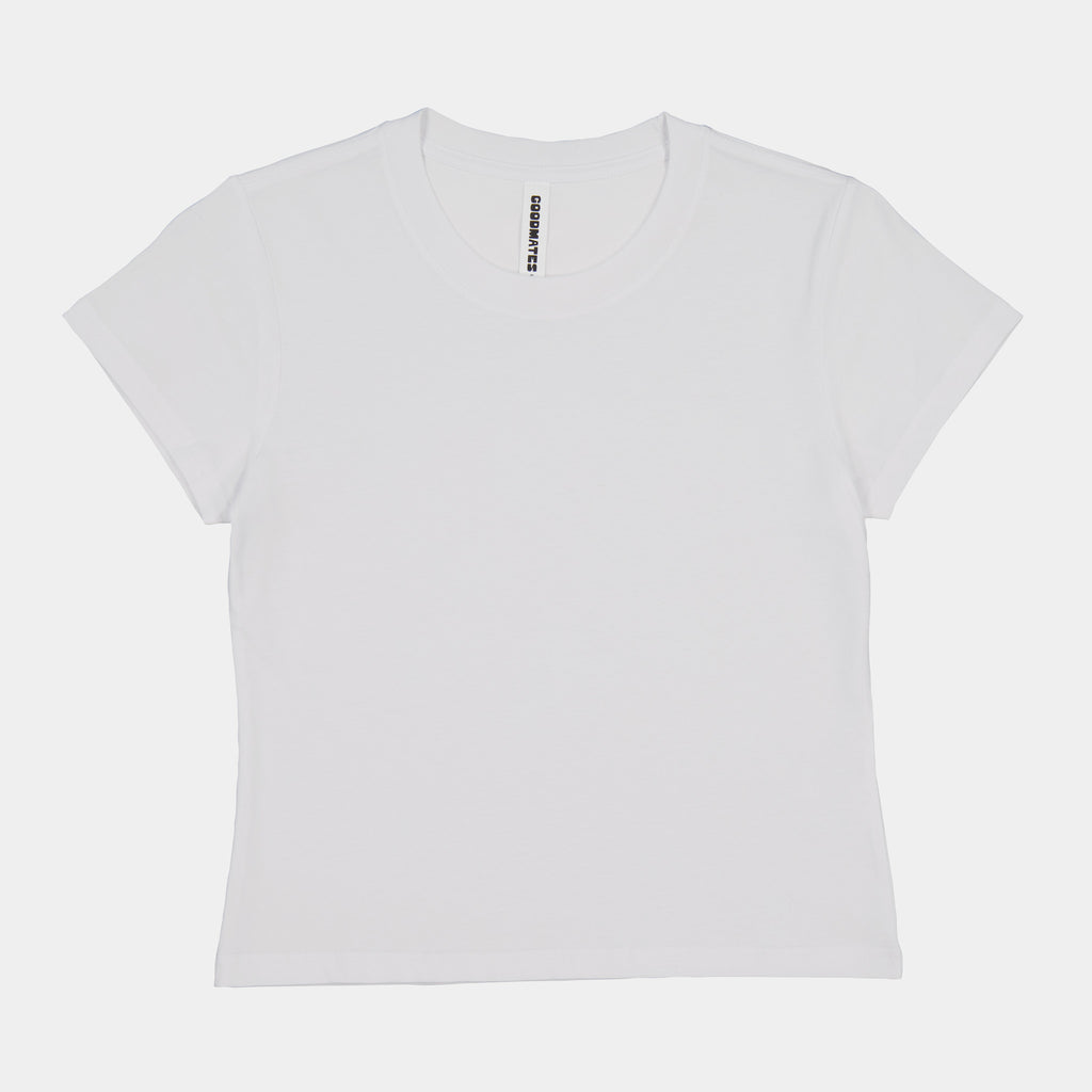 White Womens Baby Tee