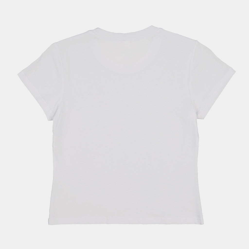 White Womens Baby Tee