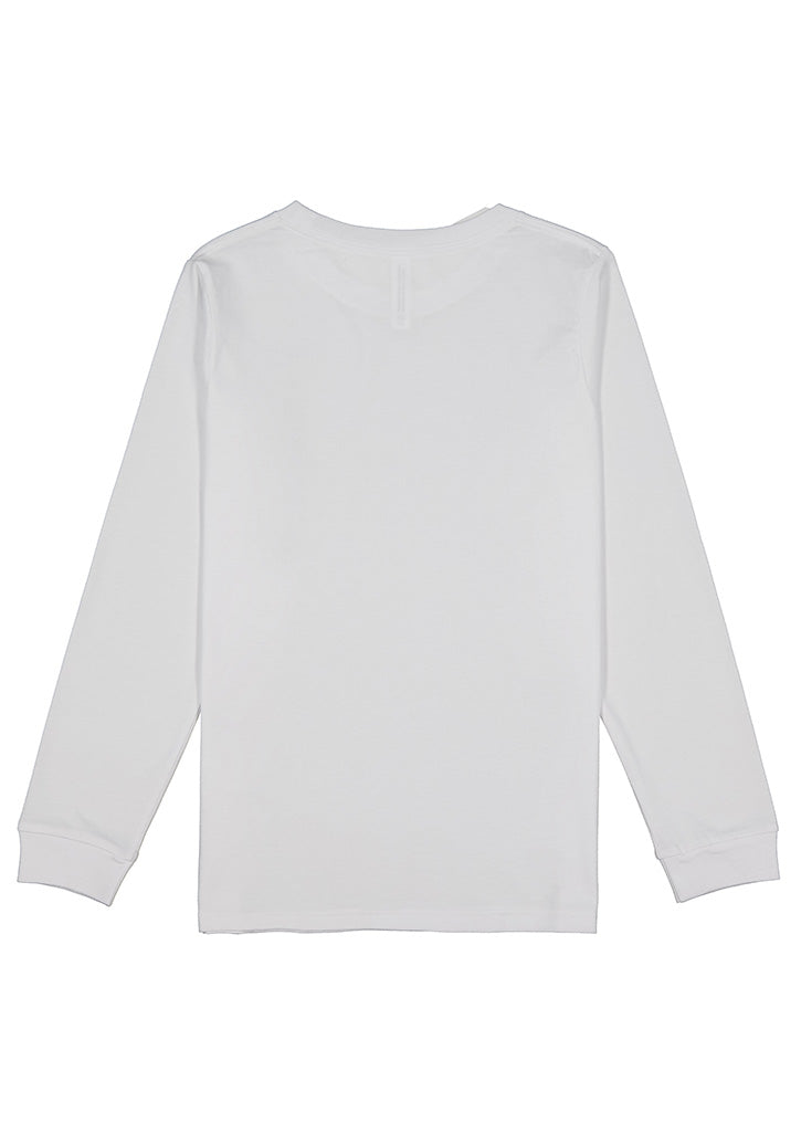 White Basis Youth Long Sleeve Tee